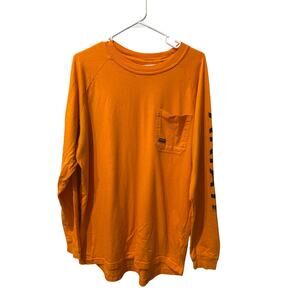 Men’s Ariat Orange Long Sleeve Shirt. Size Large